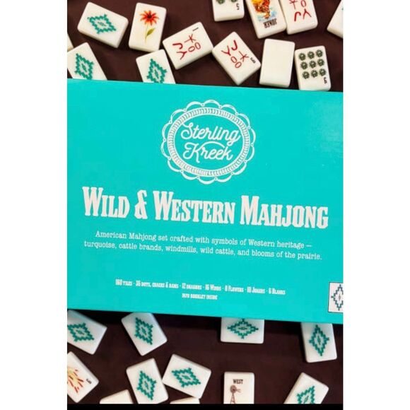 No Brand Other - Wild & Western American Mahjong Tiles Only 160 Pc Replacement Set Cowboy Texas